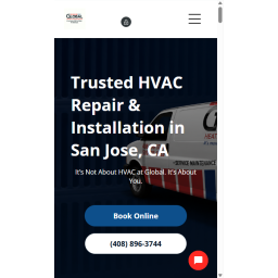 Global Heating and Cooling services logo